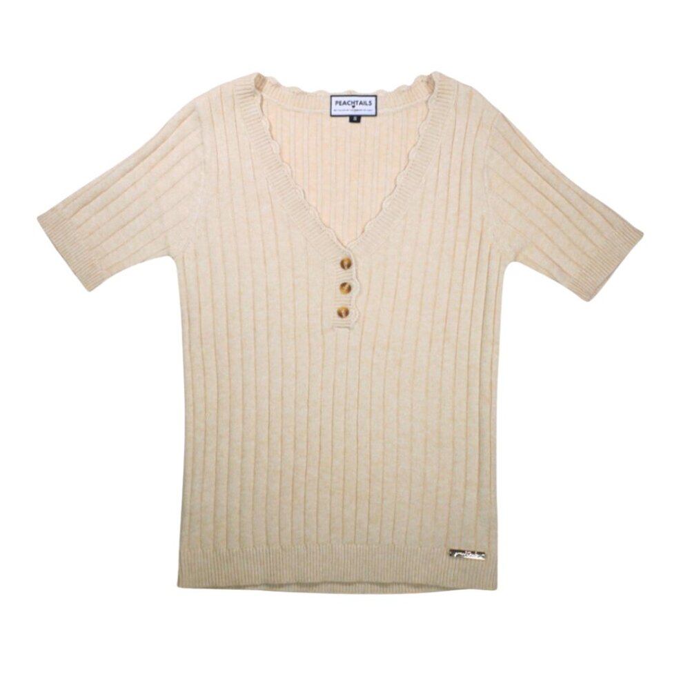 🎀 Henley Knit Top